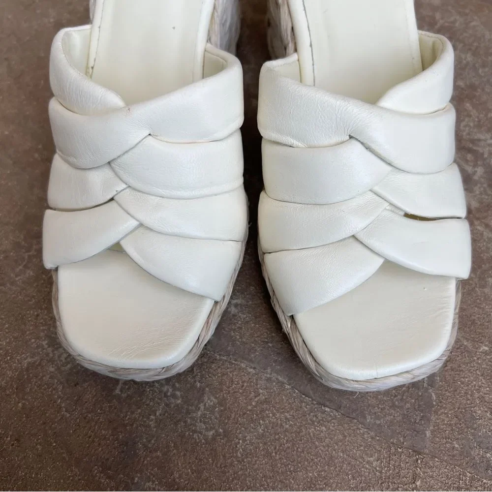 Vince Gillian Mule Sandal White Sz 7.5